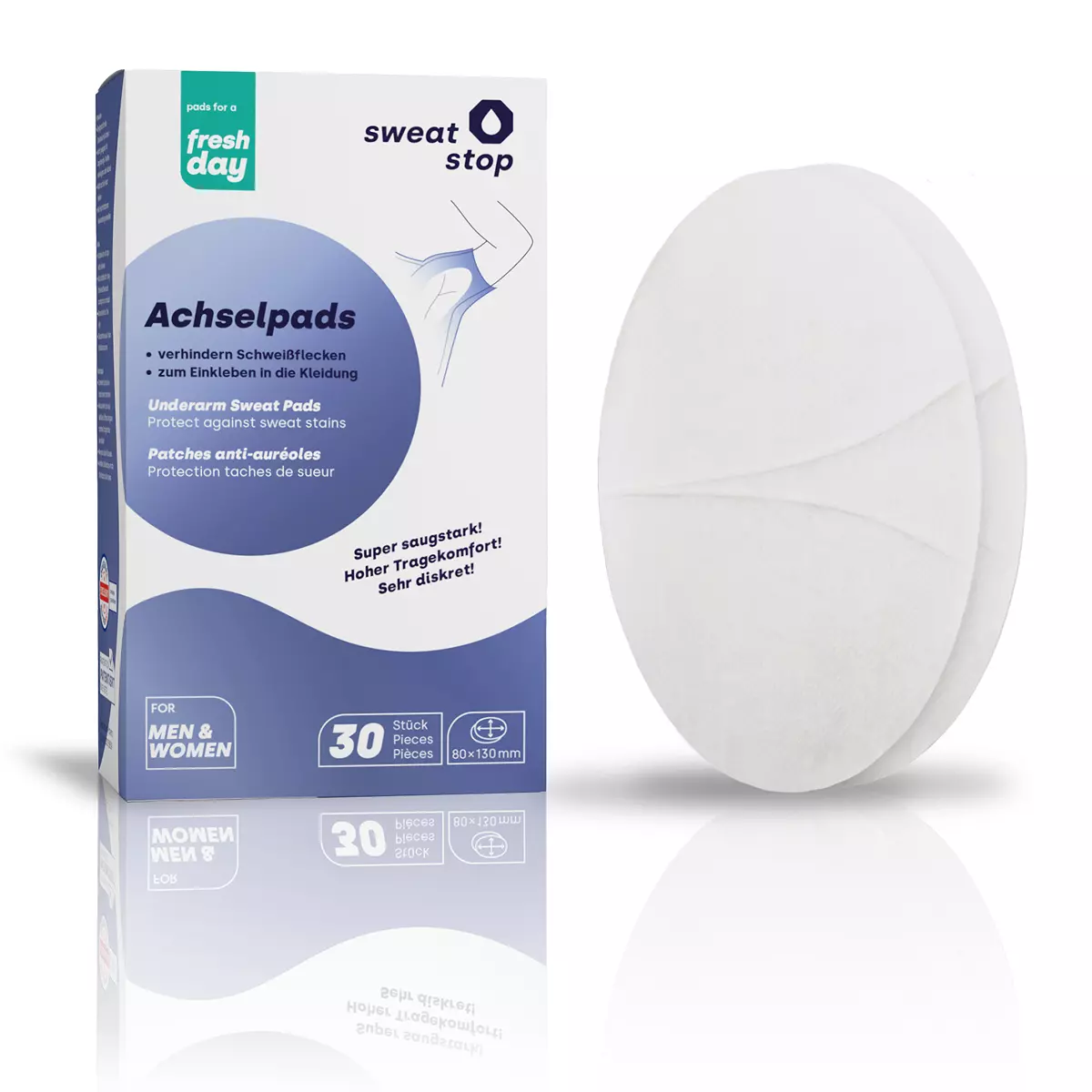 SweatStop® Achselpads stark gegen Schweißflecken - 30 Stk.