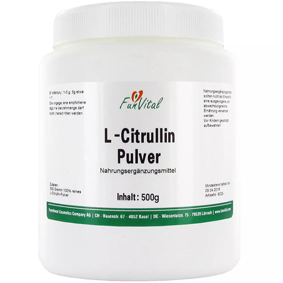 FunVital© L-Citrullin Pulver - 500g