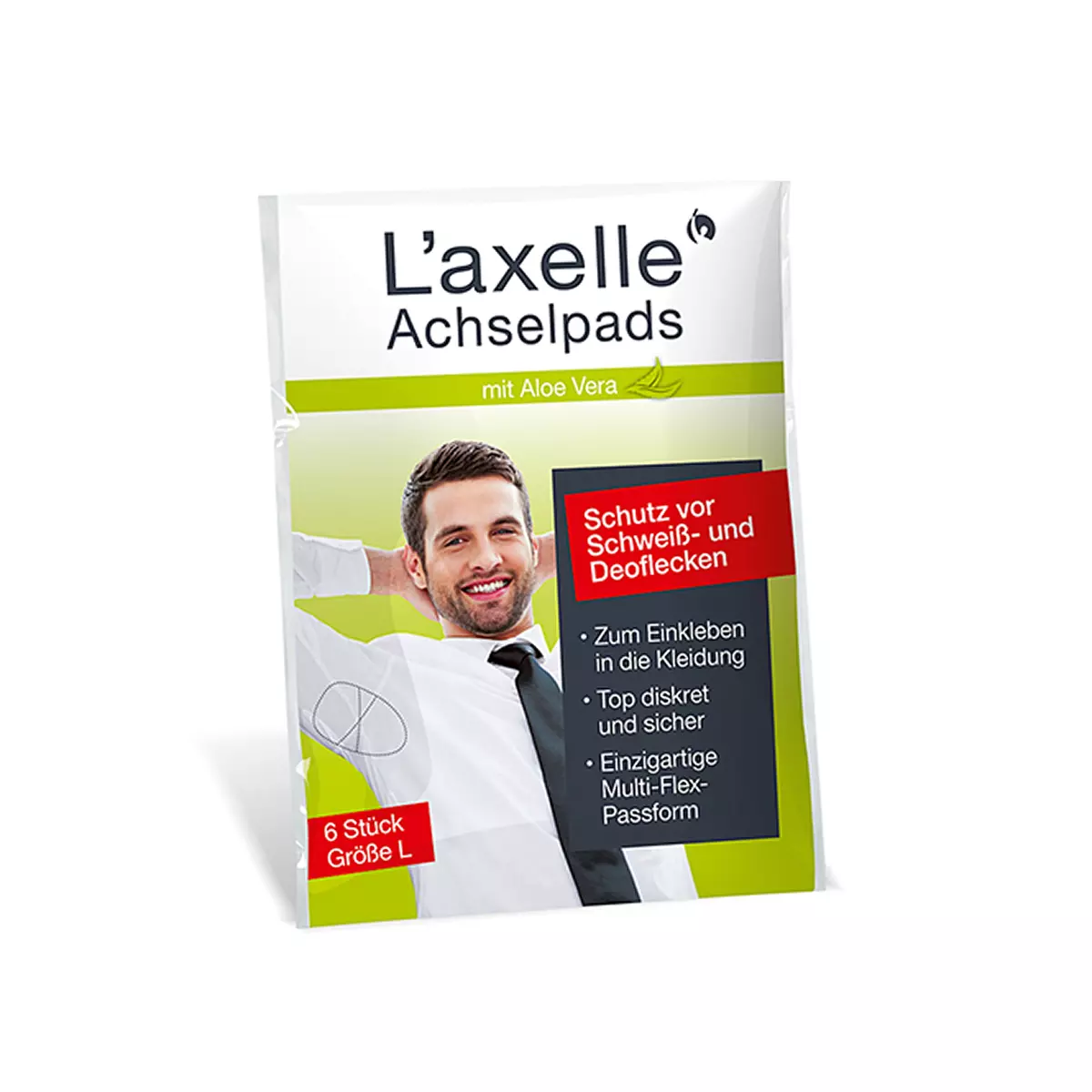L'axelle Achselpads Probe Größe L - 6 Stk.