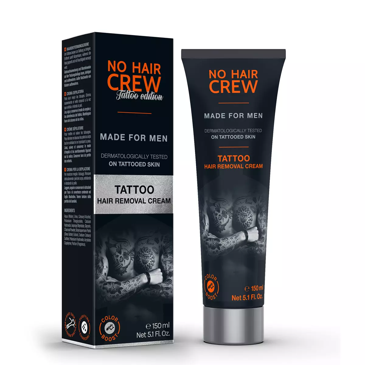 NO HAIR CREW Tattoo Enthaarungscreme Männer - 150ml