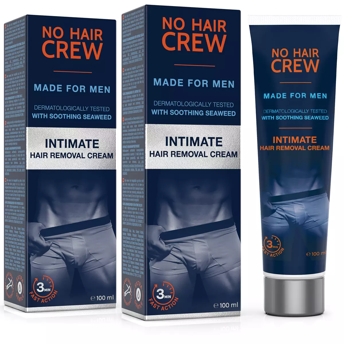 NO HAIR CREW Enthaarung Intimbereich Mann - 2x100ml 