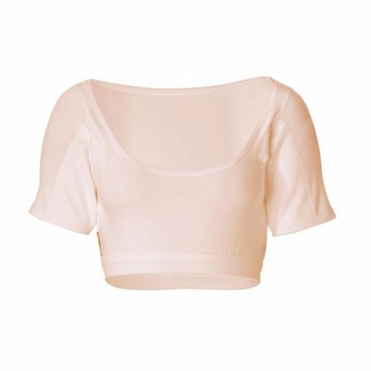 Women U-bustier Shirt by manjana® with generously integrated, absorbent underarm protection against sweat stains. High quality Skin coloured : S