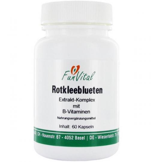 Rotkleeblüten-Extrakt mit B-Komplex, 60 Kapseln Rotkleeblüten-Extrakt mit B-Komplex, 60 Kapseln
