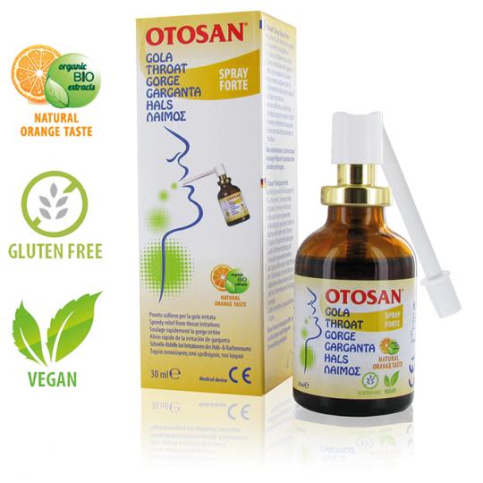 Spray pour la gorge et le pharynx Otosan® avec ingrédients végétaux 