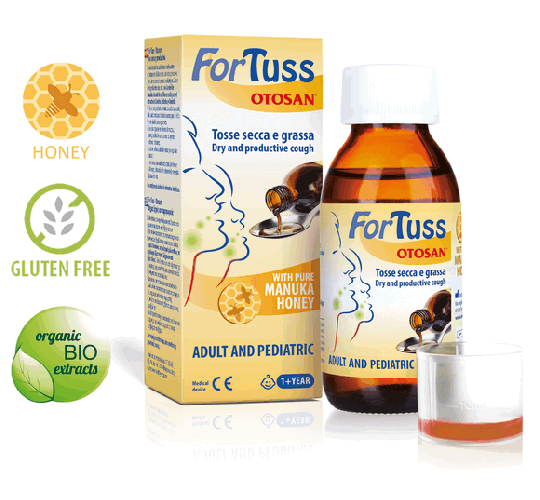 Otosan® ForTuss Cough Syrup With Manuka Honey Against Dry Cough 