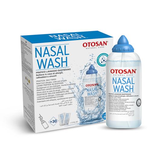 Otosan® Nasendusche Set zur Nasenspülung (Flasche + 30 Stk. Beutel) 