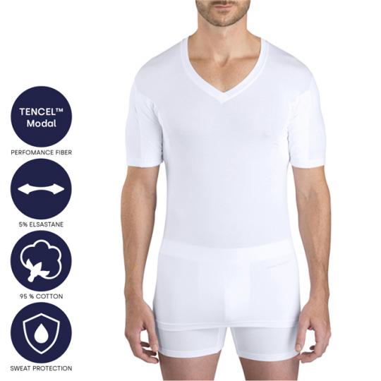SweatStop® men-V anti-sweat shirt against sweat stains 