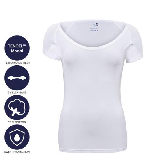 SweatStop® woman-U Anti Schweiß Shirt gegen Schweißflecken