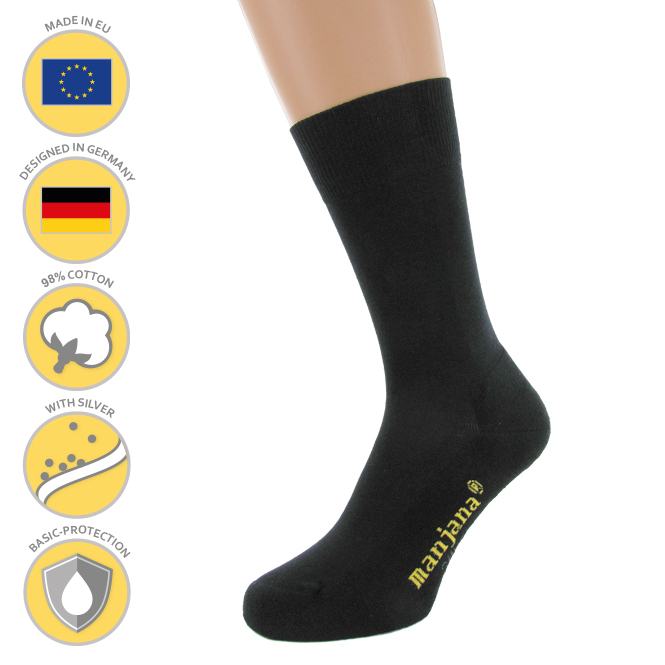 Sportsocken Silbersocken Herren Socken gegen Schweißfüße Fußgeruch 2er Pack 