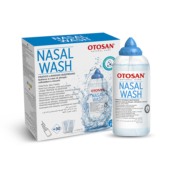 Otosan® Nasendusche Set zur Nasenspülung (Flasche + 30 Stk. Beutel)